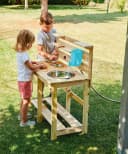 Happy People Outdoor-Spielküche Matschküche aus Holz 80x40x94cm Bild 2