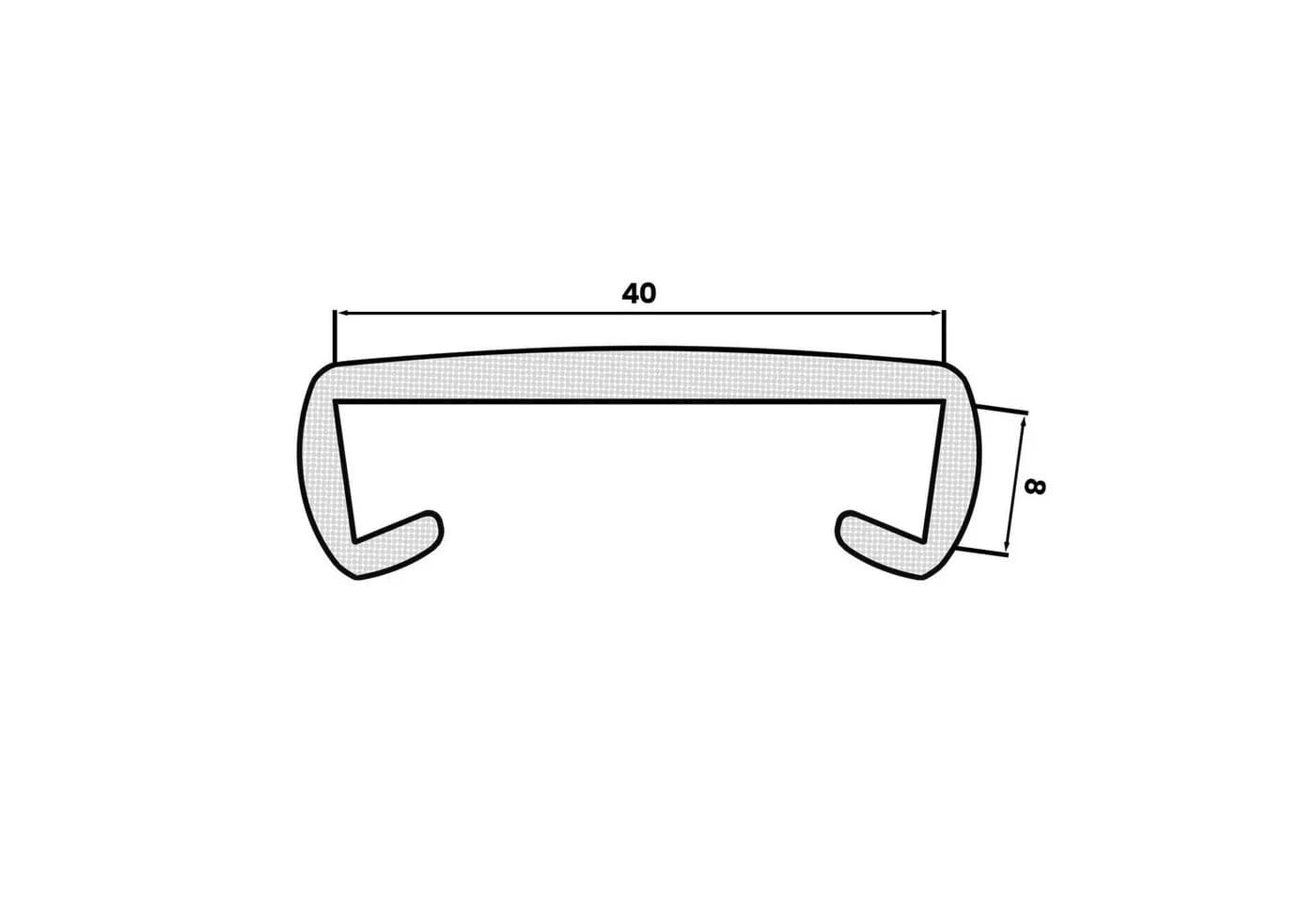 DQ-PP Handlauf PVC 10m Treppenhandlauf Kunststoff