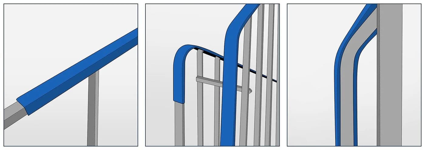 DQ-PP Handlauf PVC 10m Treppenhandlauf Kunststoff - Bild 3