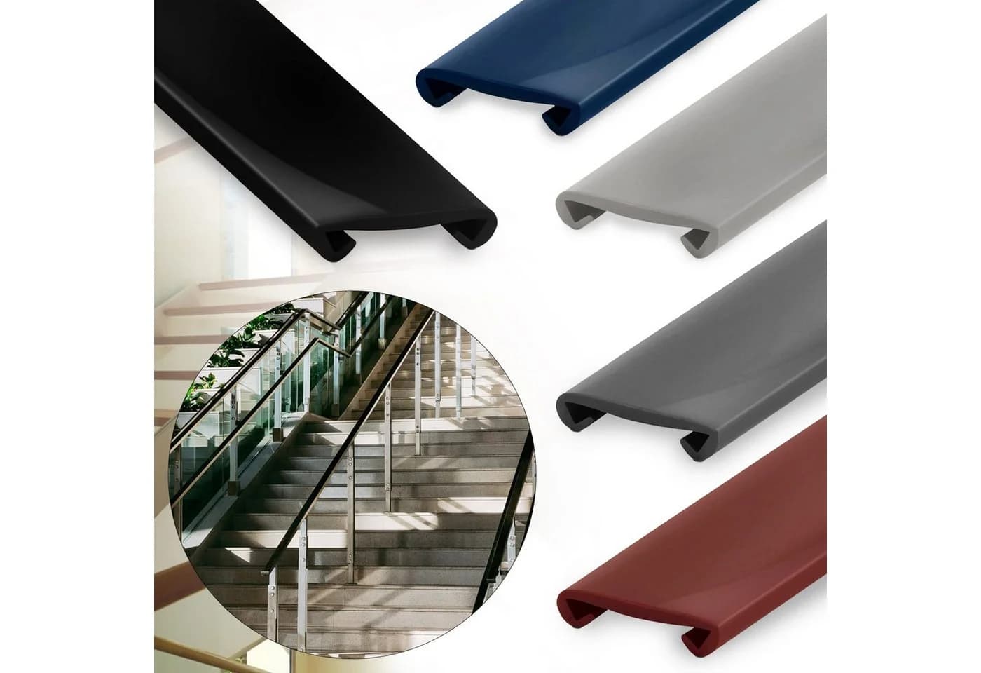 DQ-PP Handlauf PVC 10m Treppenhandlauf Kunststoff - Bild 5