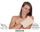 Betz PREMIUM Waschhandschuh Set 10-tlg. 100% Baumwolle Beige Bild 4