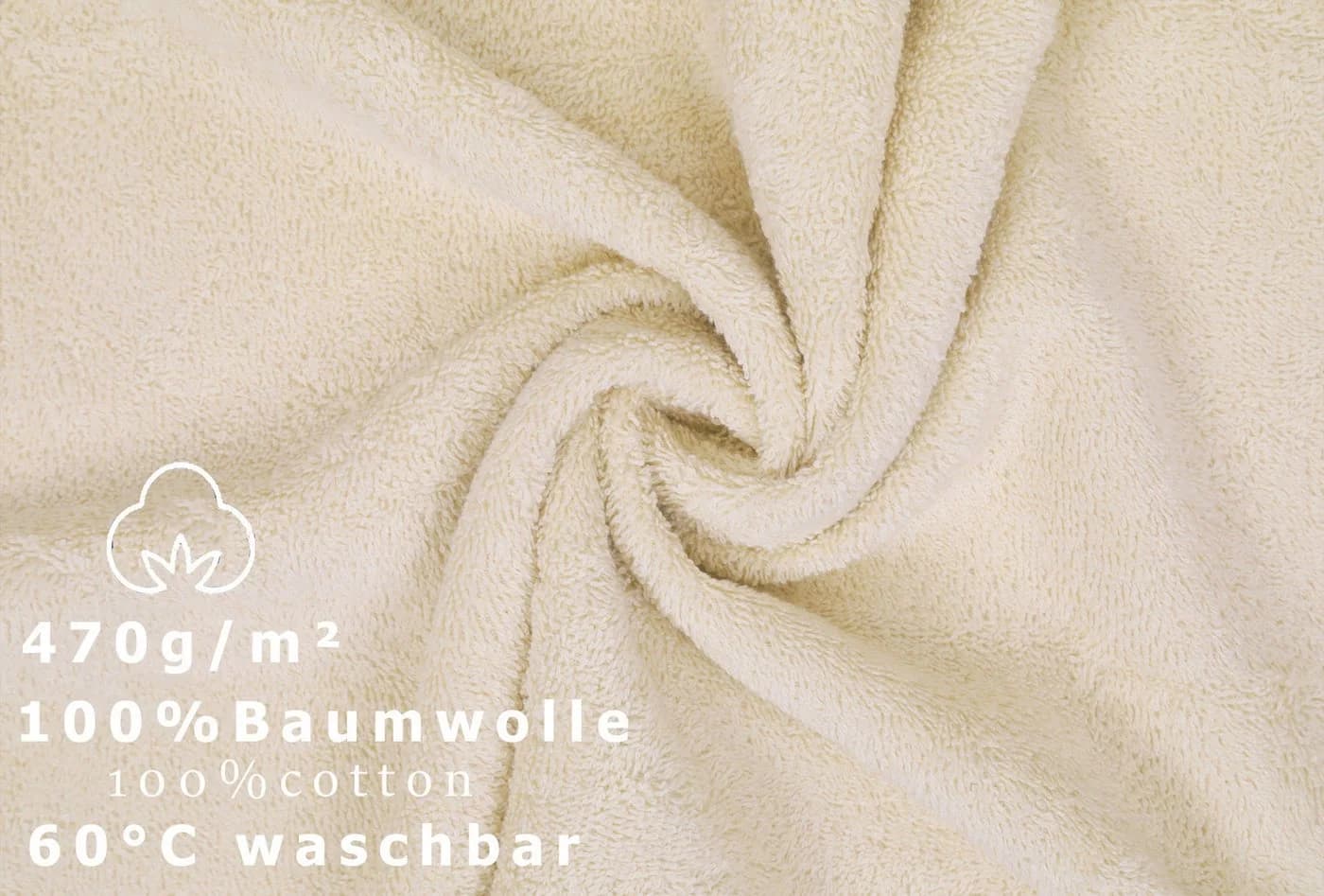 Betz PREMIUM Waschhandschuh Set 10-tlg. 100% Baumwolle Beige - Bild 5