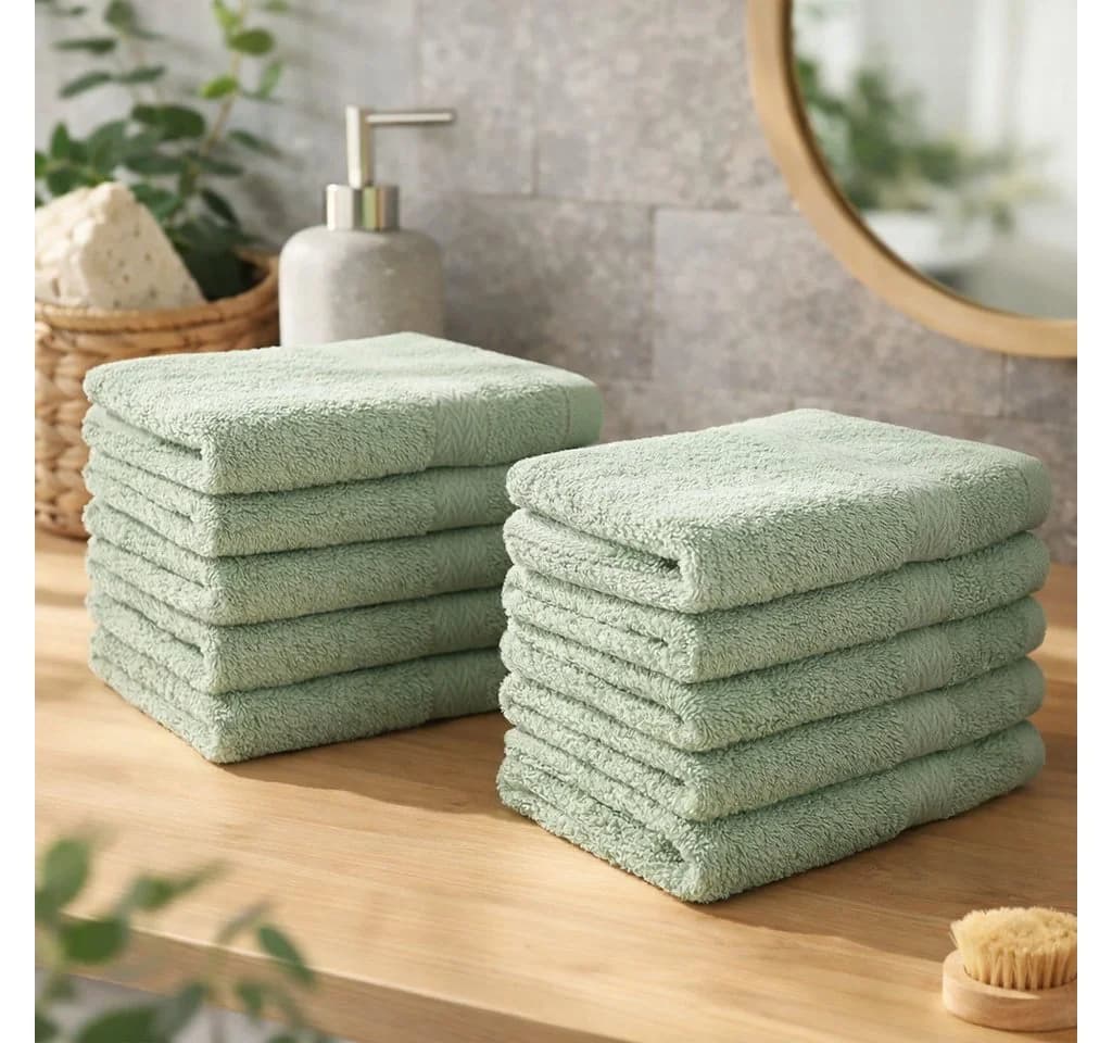 Betz Seiftuch 10 Stück Premium 30x30 cm Grün 100% Baumwolle