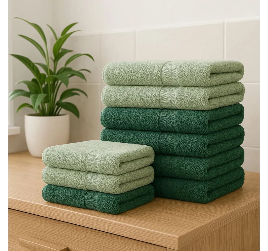 Betz Gästehandtuch-Set 10-tlg. 30x50 cm Heugrün/Tannengrün