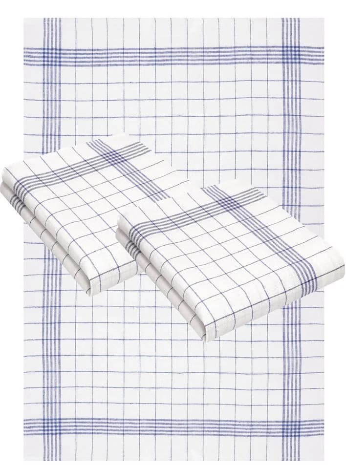 Betz Geschirrtuch 3er Set Halbleinen Blau Rot Grau - Bild 2
