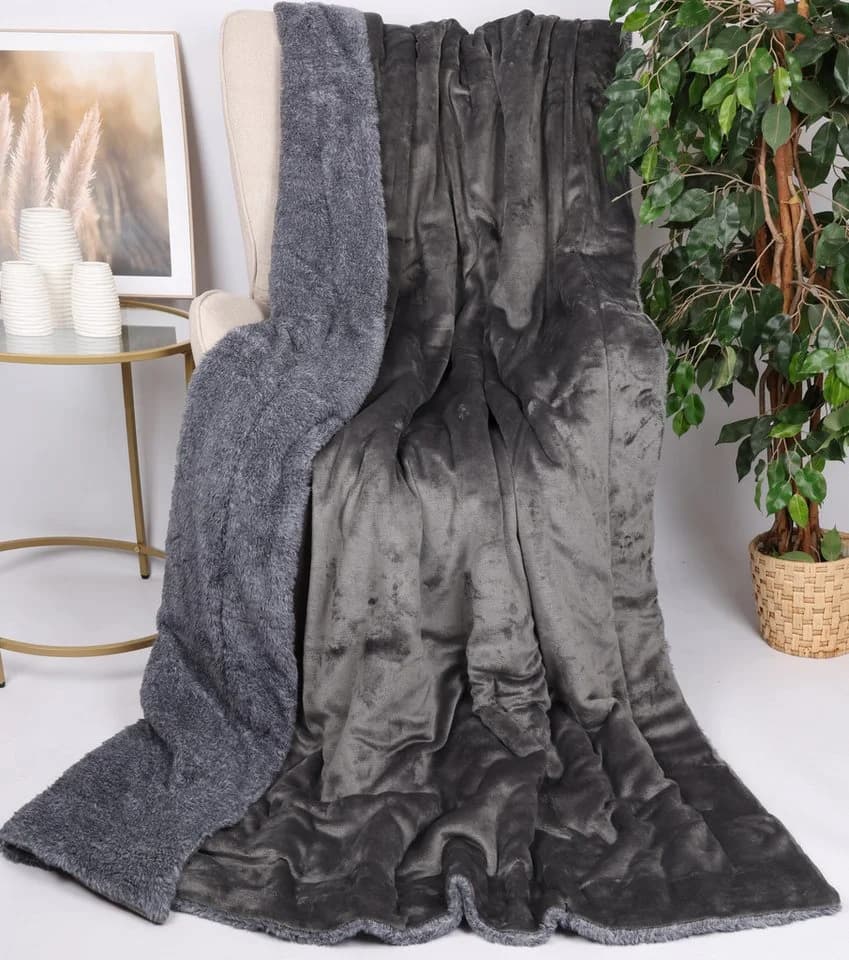 Betz Kuscheldecke XXL TURIN 150x200cm Grau - Bild 4