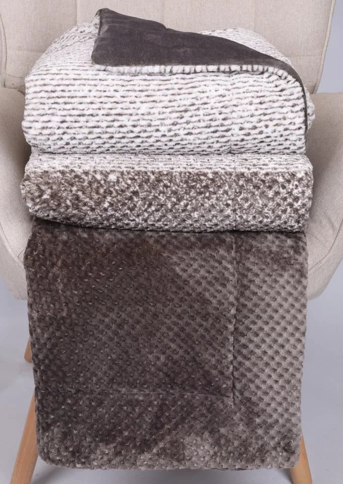 Betz Wohndecke Kuscheldecke XXL Beige Kariert Modern