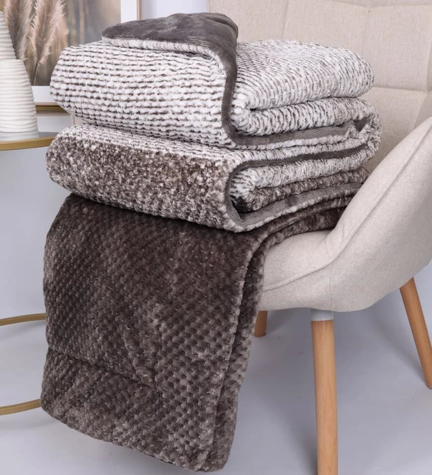 Betz Wohndecke Kuscheldecke XXL Beige Kariert Modern - Bild 2