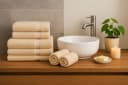 Betz Handtuch-Set 6-tlg. PREMIUM 100% Baumwolle Sand Bild 1