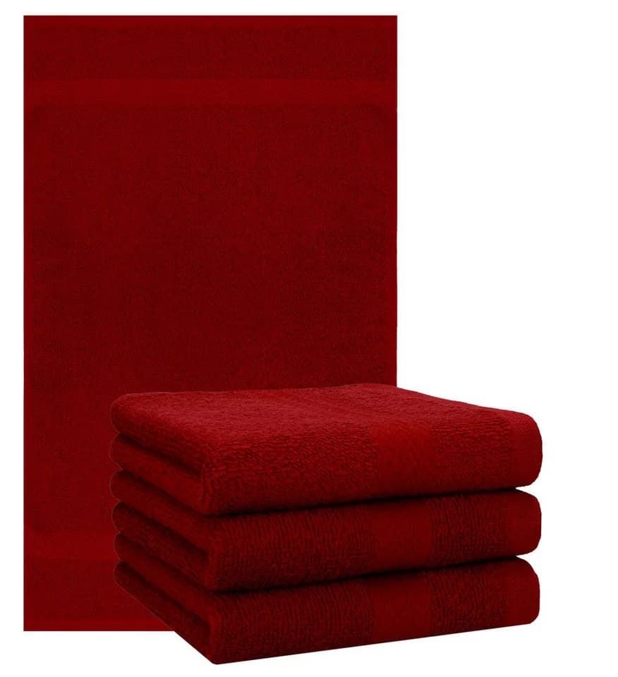 Betz Handtuch-Set 4-tlg. Premium 100% Baumwolle Rubinrot - Bild 2