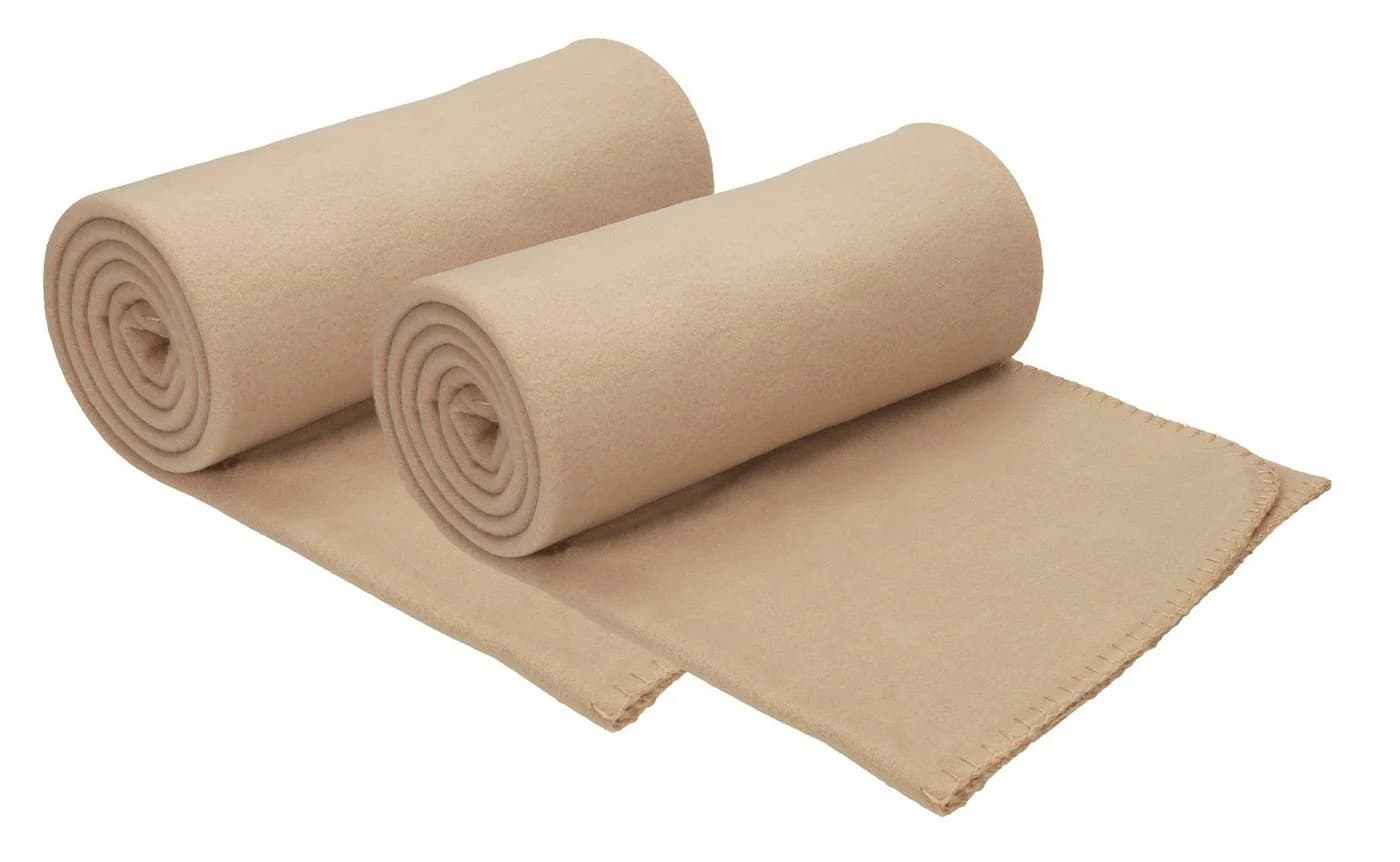Betz Wohndecke 2 Stück Fleecedecken Beige 130x170 cm - Bild 2