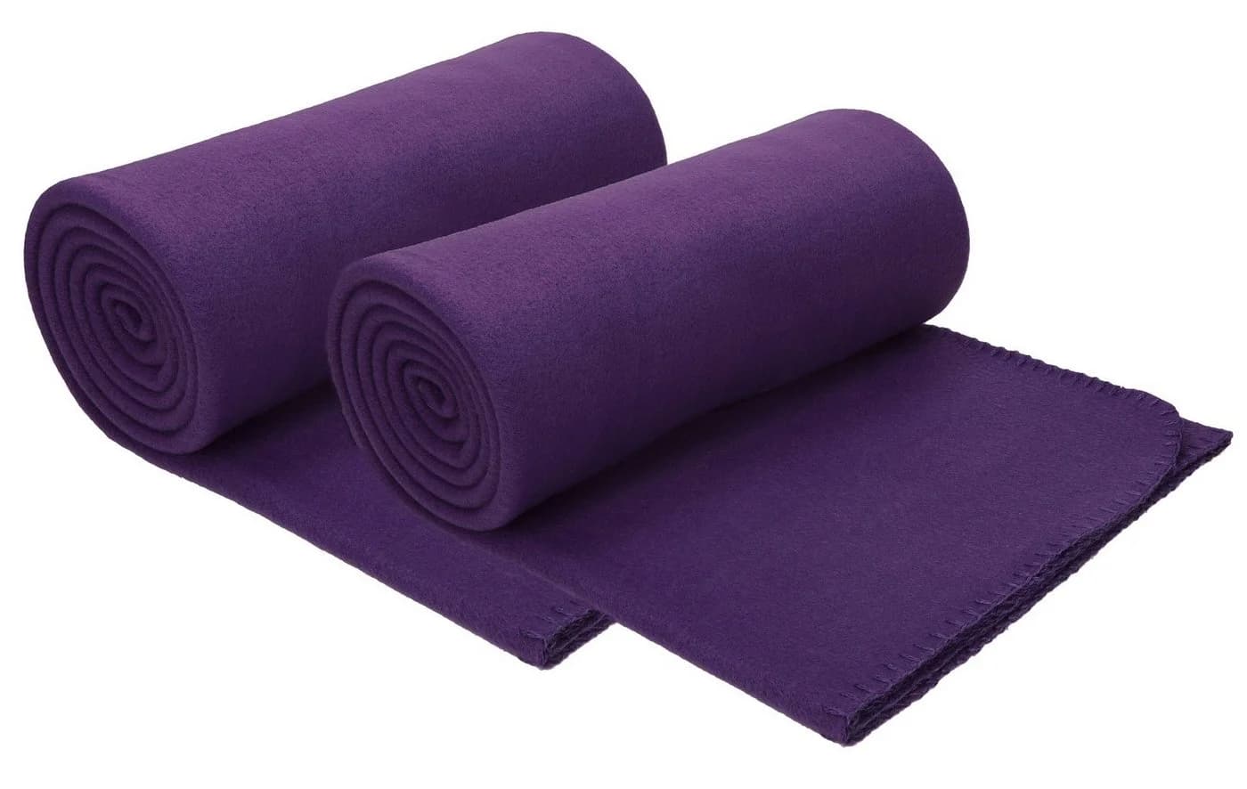 Betz 2er Set Fleecedecken Kuscheldecke 130x170 cm Polyester Violett - Bild 2