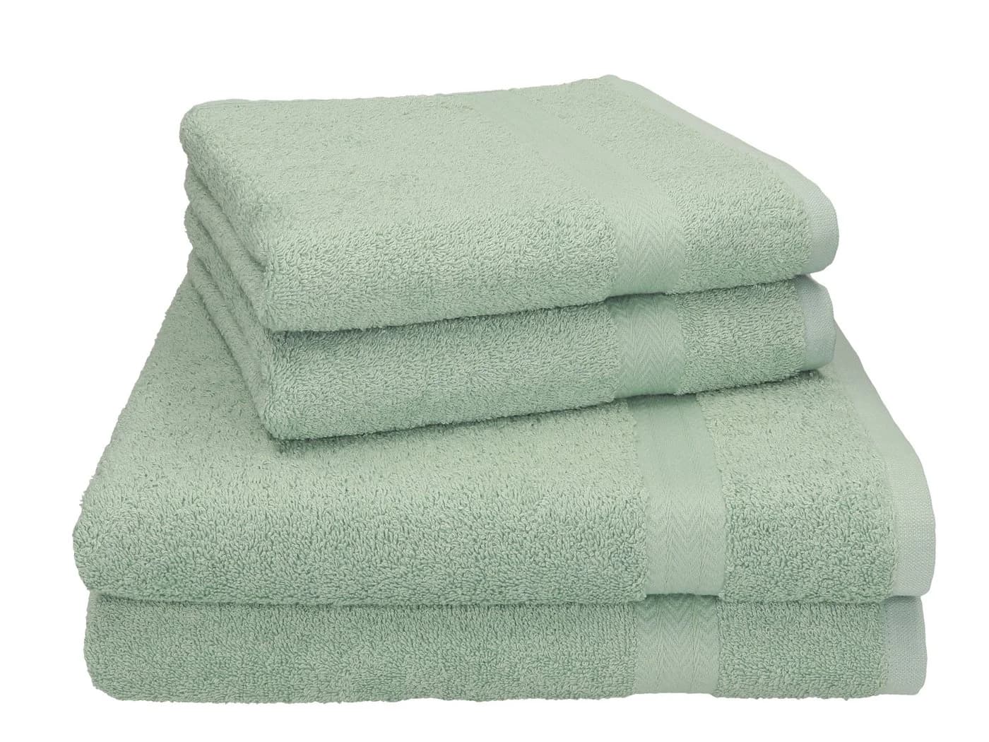 Betz Handtuch-Set 4-tlg. PREMIUM 100% Baumwolle Heugrün - Bild 2