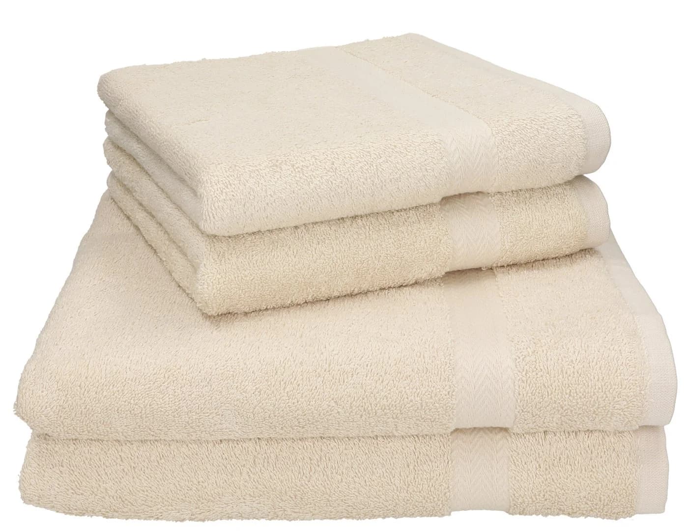 Betz Handtuch Set 4-tlg. PREMIUM Beige 100% Baumwolle - Bild 2
