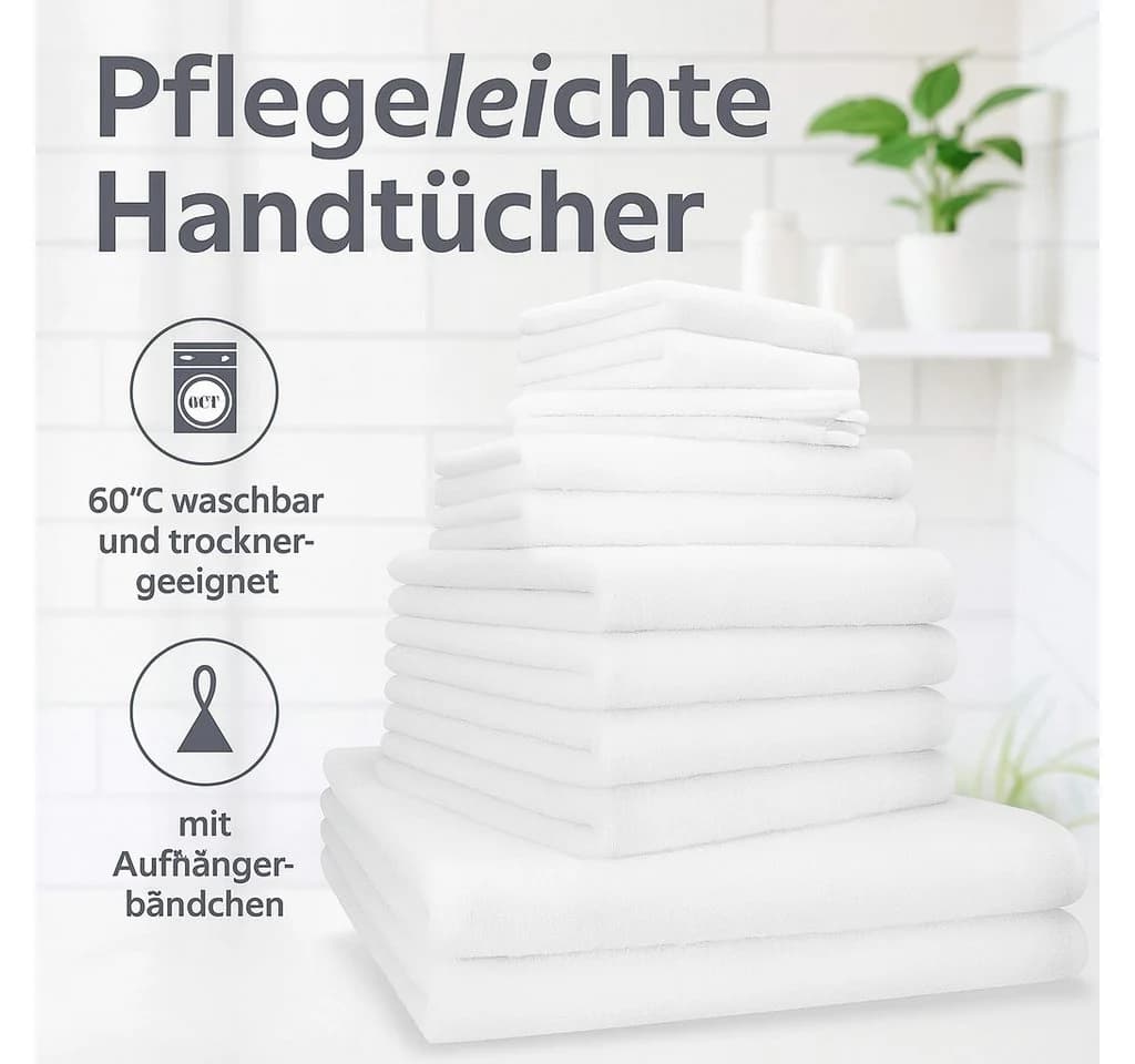 Betz Handtuch Set 6-tlg. Berlin 100% Baumwolle Weiß - Bild 5