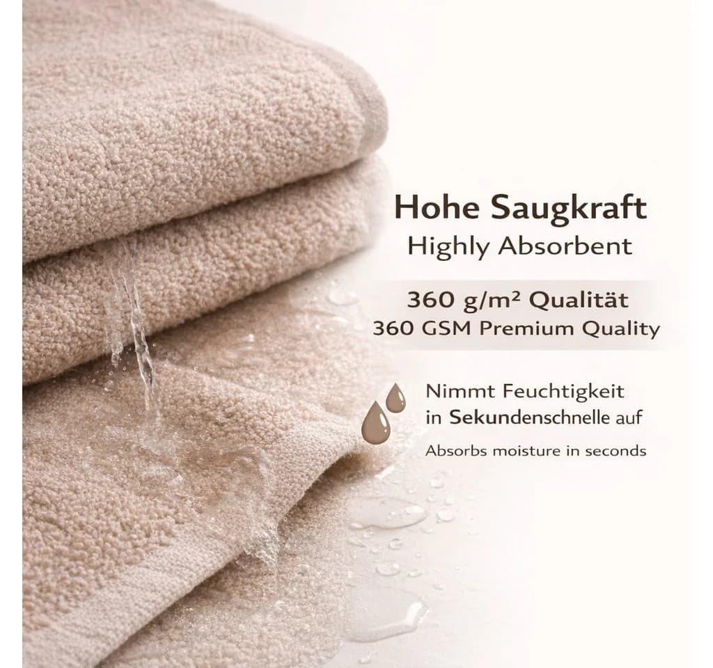 Betz Badetuch Berlin 100% Baumwolle Braun 100x200 cm - Bild 5