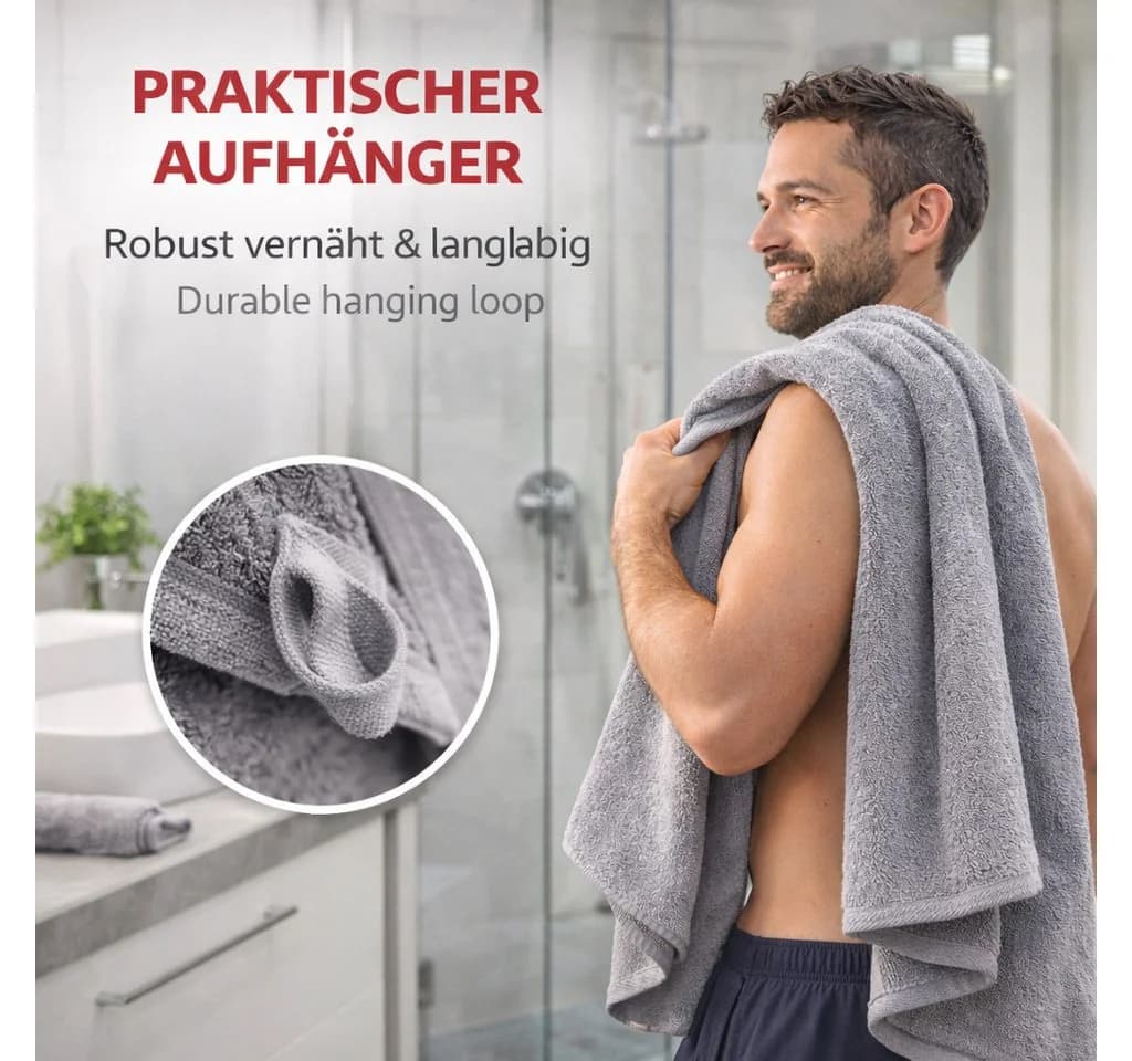 Betz Badetuch Berlin 100% Baumwolle Silbergrau - Bild 4
