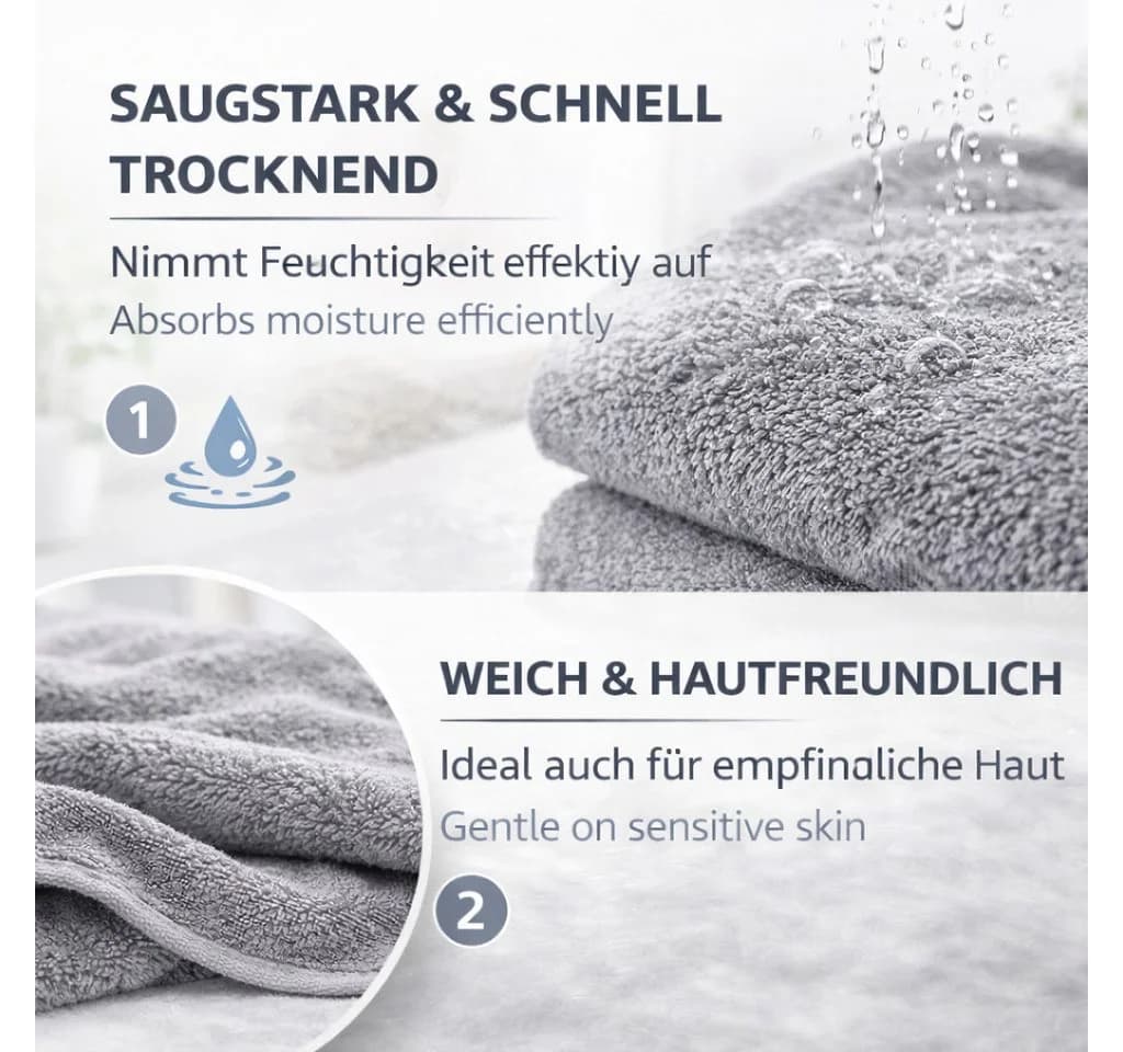 Betz Badetuch Berlin 100% Baumwolle Silbergrau - Bild 5