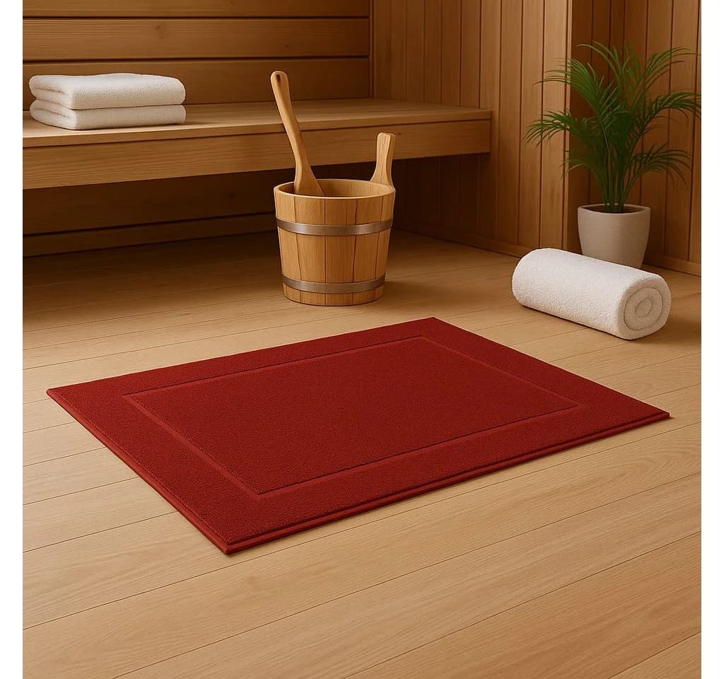 Betz Premium Badvorleger 2er Pack 50x70 cm Baumwolle Rot
