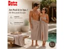 Betz Badetuch Maxi Duschtuch XXL 100x150cm 100% Baumwolle Beige Bild 3