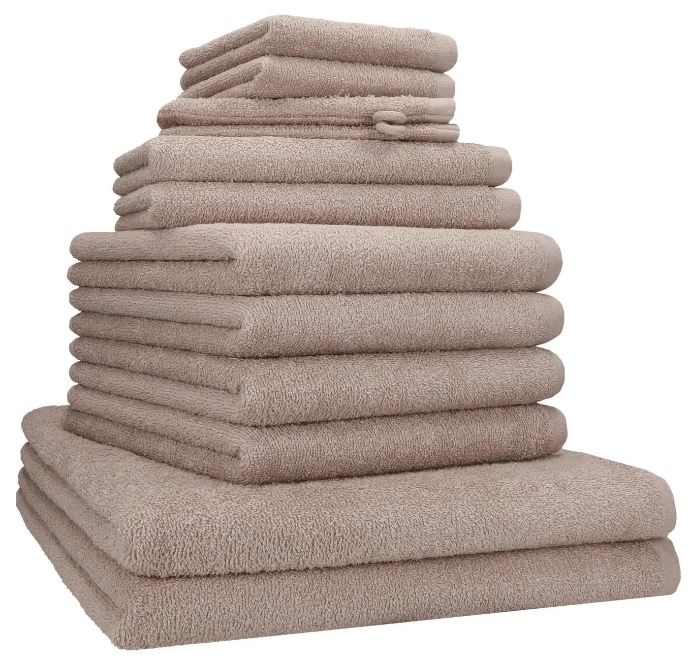Betz Handtuch Set 12-tlg. Berlin 100% Baumwolle Braun - Bild 2