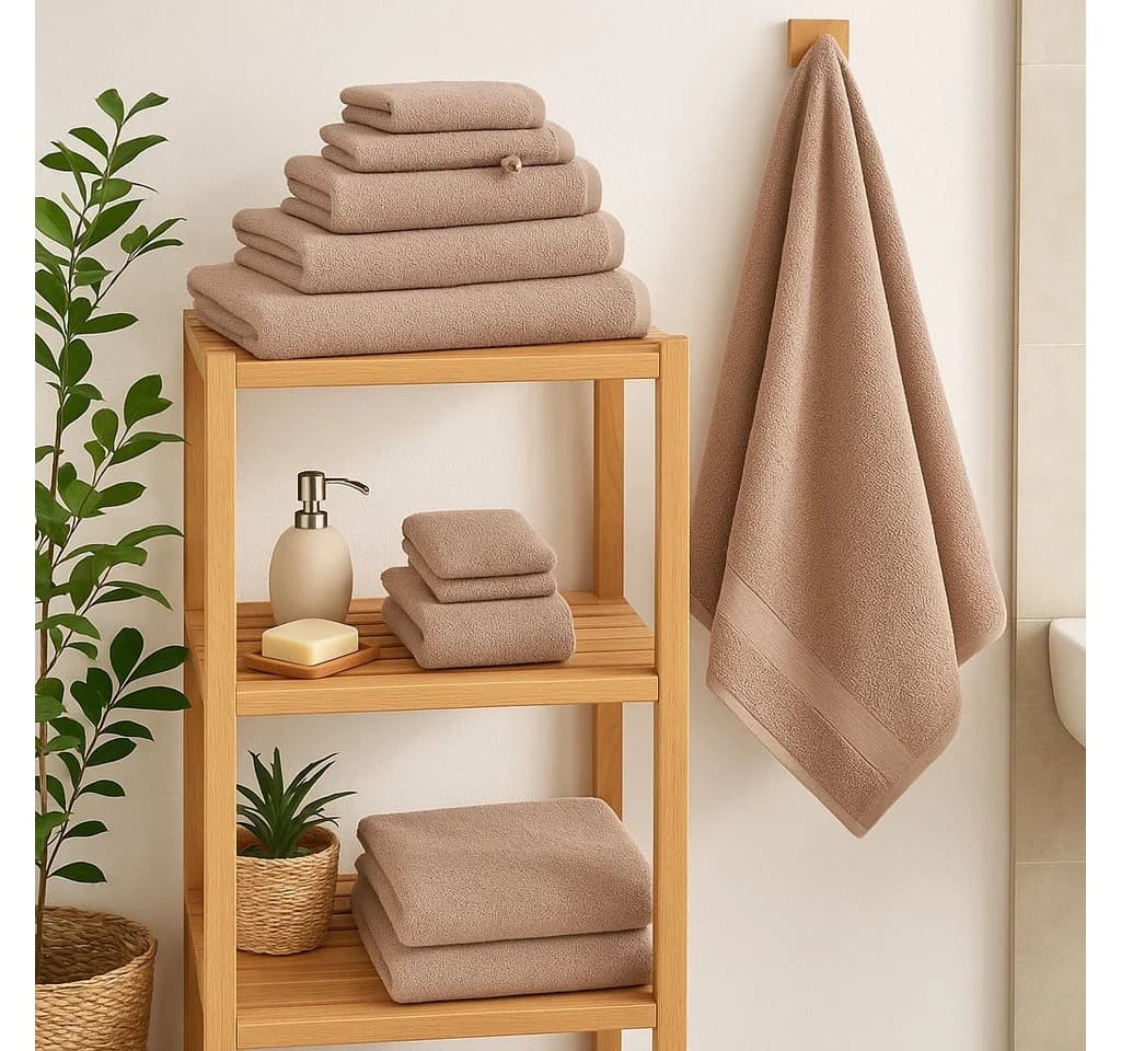 Betz Handtuch Set 12-tlg. Berlin 100% Baumwolle Braun - Bild 3
