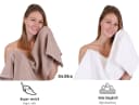 Betz Handtuch Set 12-tlg. BERLIN Baumwolle Cappuccino/Weiß Bild 5