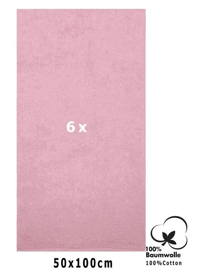 Betz Handtuch-Set 6er Pack Rosa 100% Baumwolle