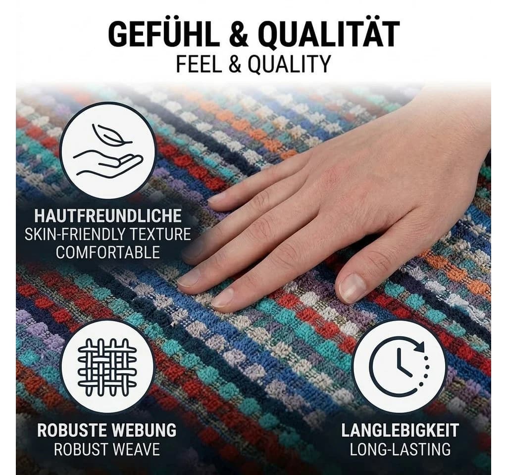 Betz Badetuch 2er Set XXL Karo Bunt - Bild 5