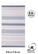 Betz Badetuch Hamamtuch 90x170cm 100% Baumwolle Braun Bild 1