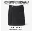 Betz Saunakilt BERLIN Frottee Grau mit Knöpfen 420 g/m² Bild 3