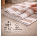 Betz Saunatuch Badetuch XXL Berlin 100% Baumwolle Beige-Weiß Bild 5