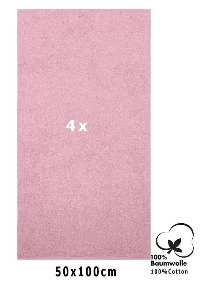 Betz Handtuch Set Berlin 4er Pack Rosa 100% Baumwolle Frottee