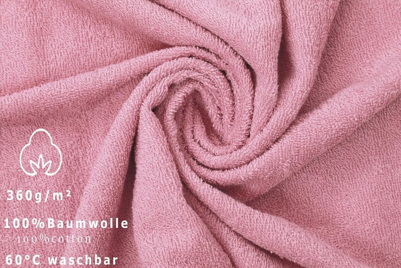 Betz Handtuch Set Berlin 4er Pack Rosa 100% Baumwolle Frottee - Bild 4