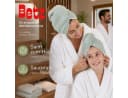 Betz Turban-Handtuch mit Knopf BERLIN Jade 2er Set Bild 4