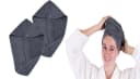 Betz Turban-Handtuch mit Knopf BERLIN Grau 2-Stück Frottee Bild 2