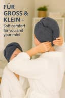 Betz Turban-Handtuch mit Knopf BERLIN Grau 2-Stück Frottee Bild 3