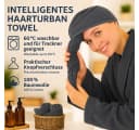 Betz Turban-Handtuch mit Knopf BERLIN Grau 2-Stück Frottee Bild 4