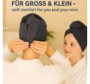 Betz Turban-Handtuch mit Knopf BERLIN Grau 2-Stück Frottee Bild 5