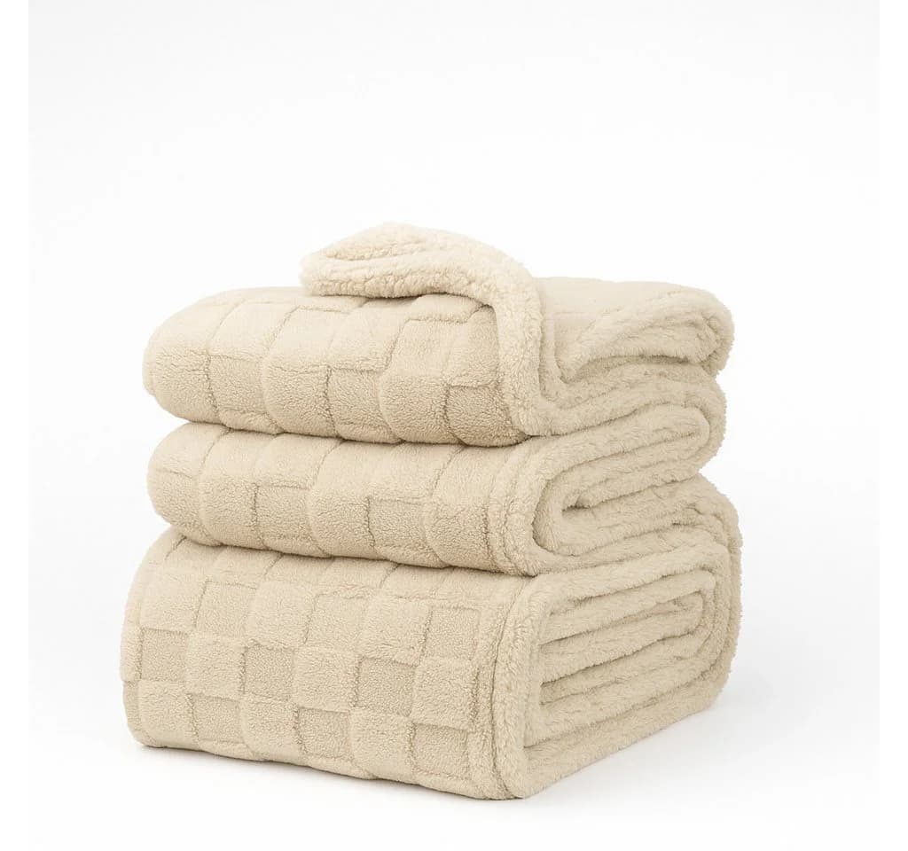 Betz Wohndecke Kuscheldecke VENEDIG Taupe XXL 150x200 cm - Bild 2