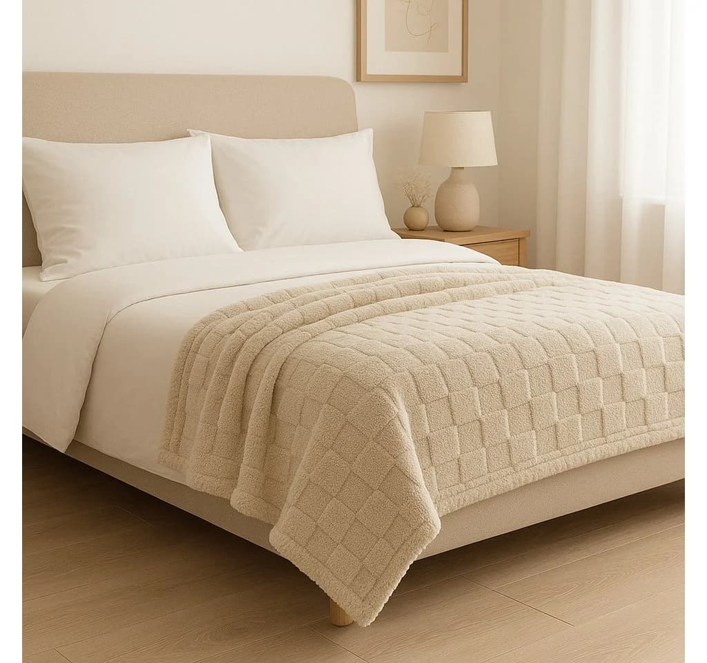 Betz Wohndecke Kuscheldecke VENEDIG Taupe XXL 150x200 cm - Bild 4