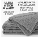 Betz Wohndecke Kuscheldecke VENEDIG Hellgrau XXL 150x200 cm Bild 4