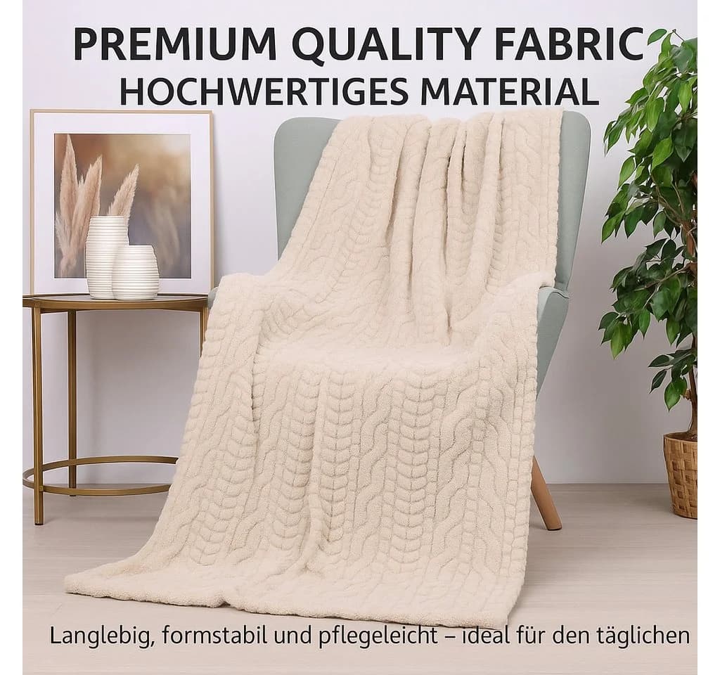 Betz Kuscheldecke BOZEN 150x200 cm Flauschig Polyester - Bild 4