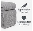 Betz Kuscheldecke BOZEN Grau 150x200 cm Flauschig Bild 4