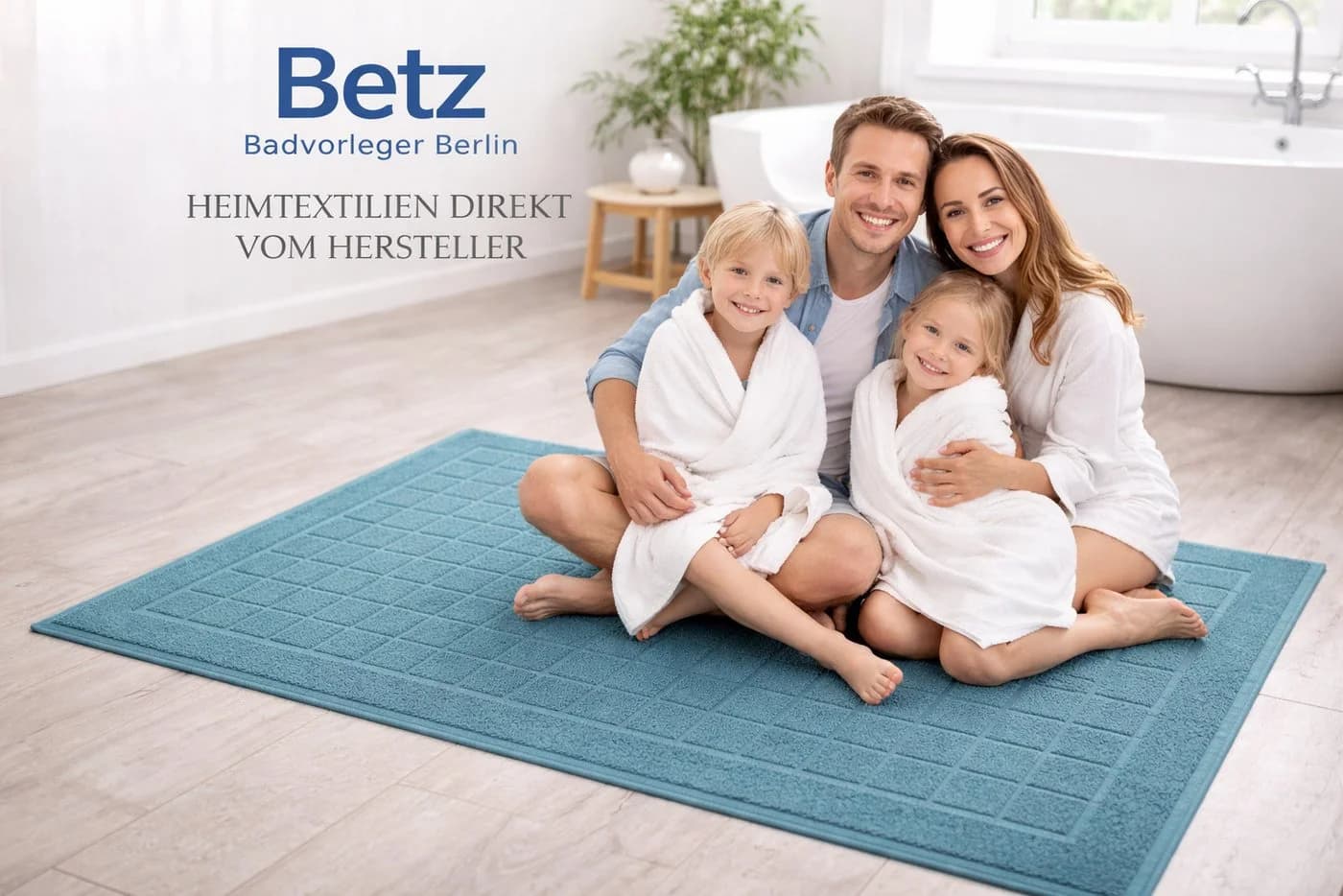 Betz Badematte Berlin 50x70 cm Baumwolle Taubenblau