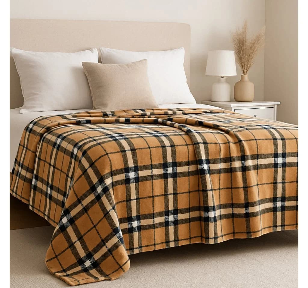 Betz Kuscheldecke MODENA 150x200cm Braune Mikrofaser Decke - Bild 4