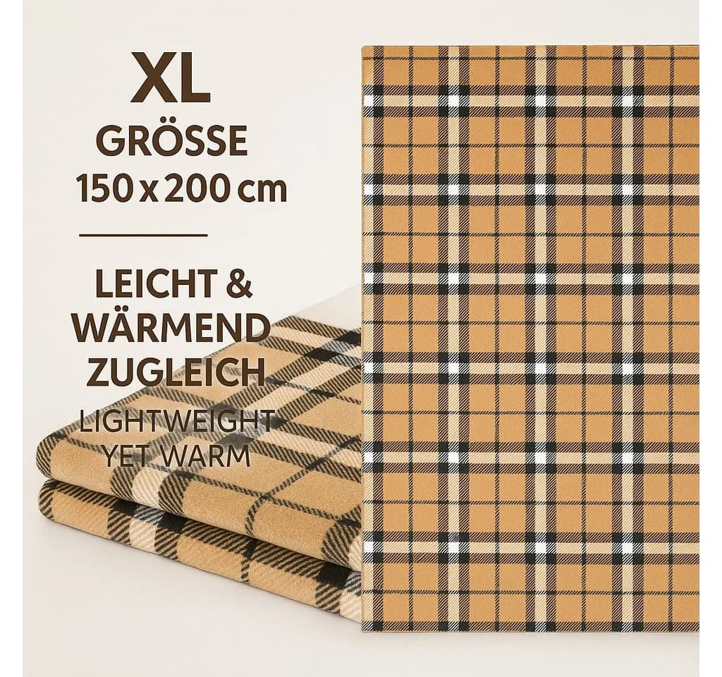 Betz Kuscheldecke MODENA 150x200cm Braune Mikrofaser Decke - Bild 5