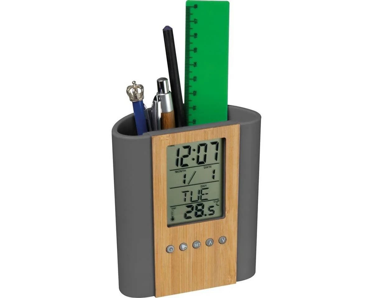 Macma Stifteköcher Organizer mit Uhr, Kalender & Thermometer - Bild 5