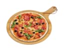 Macma Rundes Pizzabrett und Servierbrett aus Bambus Bild 3
