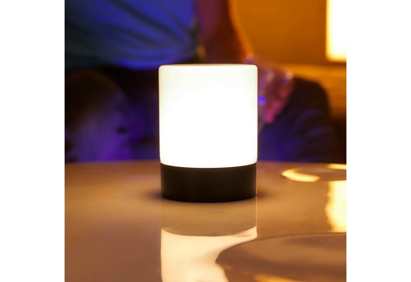 Northpoint LED Tischlampe Schwarz Glas Dimmbar USB - Bild 5